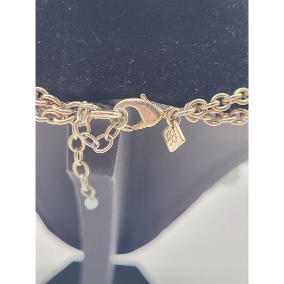 BANANA REPUBLIC Statement Bauble Necklace Light Blue Gold Tone Glam Boho - Picture 4 of 11